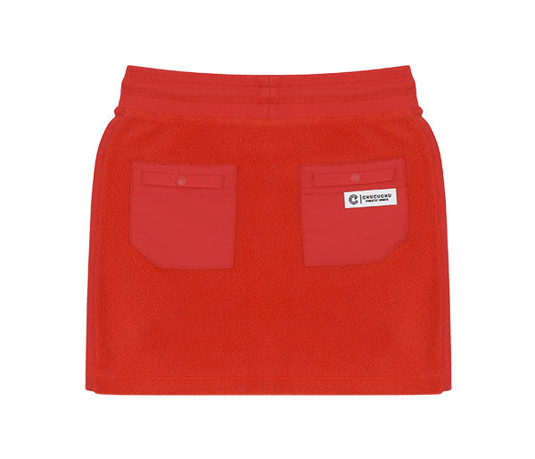 ウィンター フリーススカート(レッド)