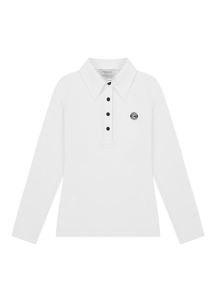 カラーポイントTシャツ(ホワイト)