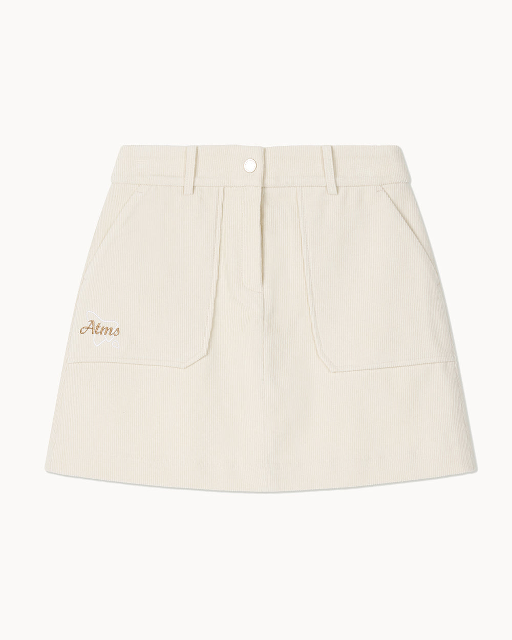 コーデュロイ Aラインスカート(アイボリー)