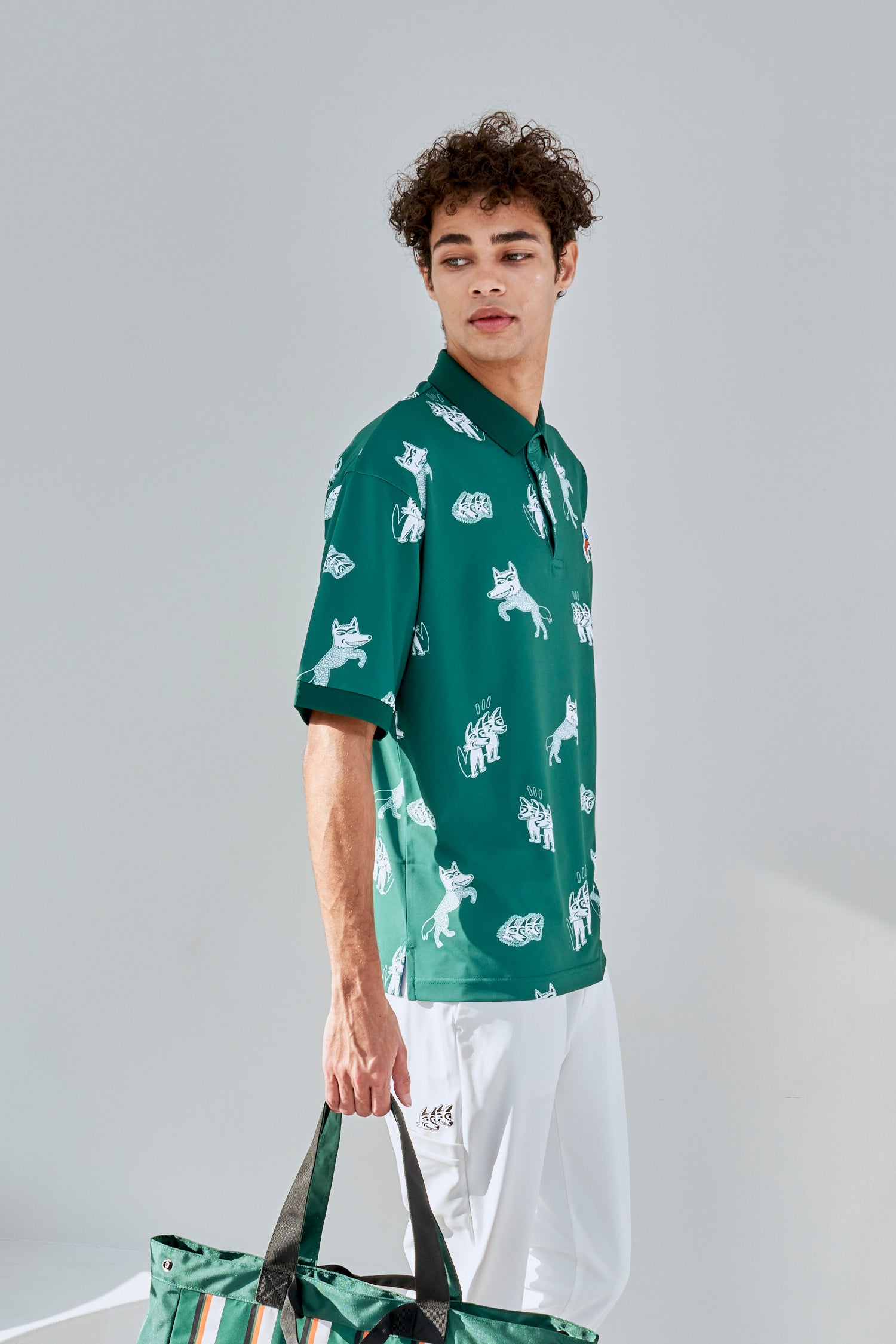 Itchy&Scratchy 蛇 モチーフ ポロシャツ グリーン XL Itchy&Scratchy様