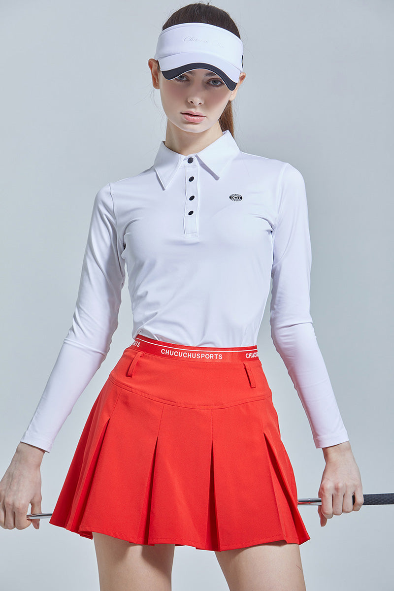 【新品未使用】プリーツプリーズ スカート JUICY COLORS 赤 Dalfwin スカート 「セットアップ可能」FIERCEロゴ 消しプリーツ