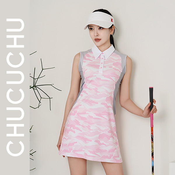 迷彩柄ワンピース - ピンク – SOMUA CLUB