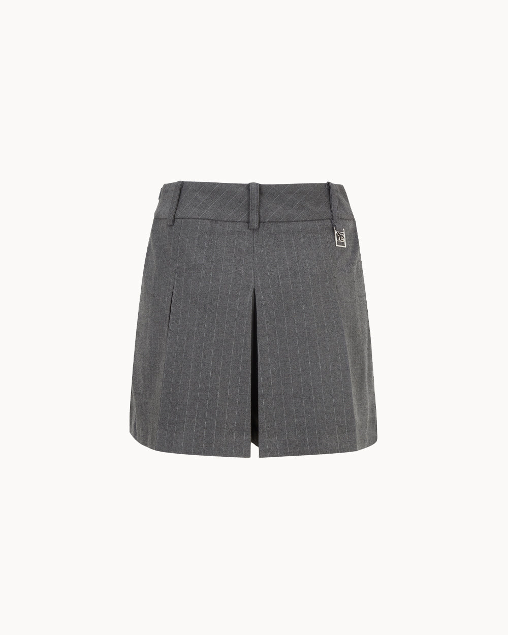 ストライプ柄 キュロットスカート(グレー)