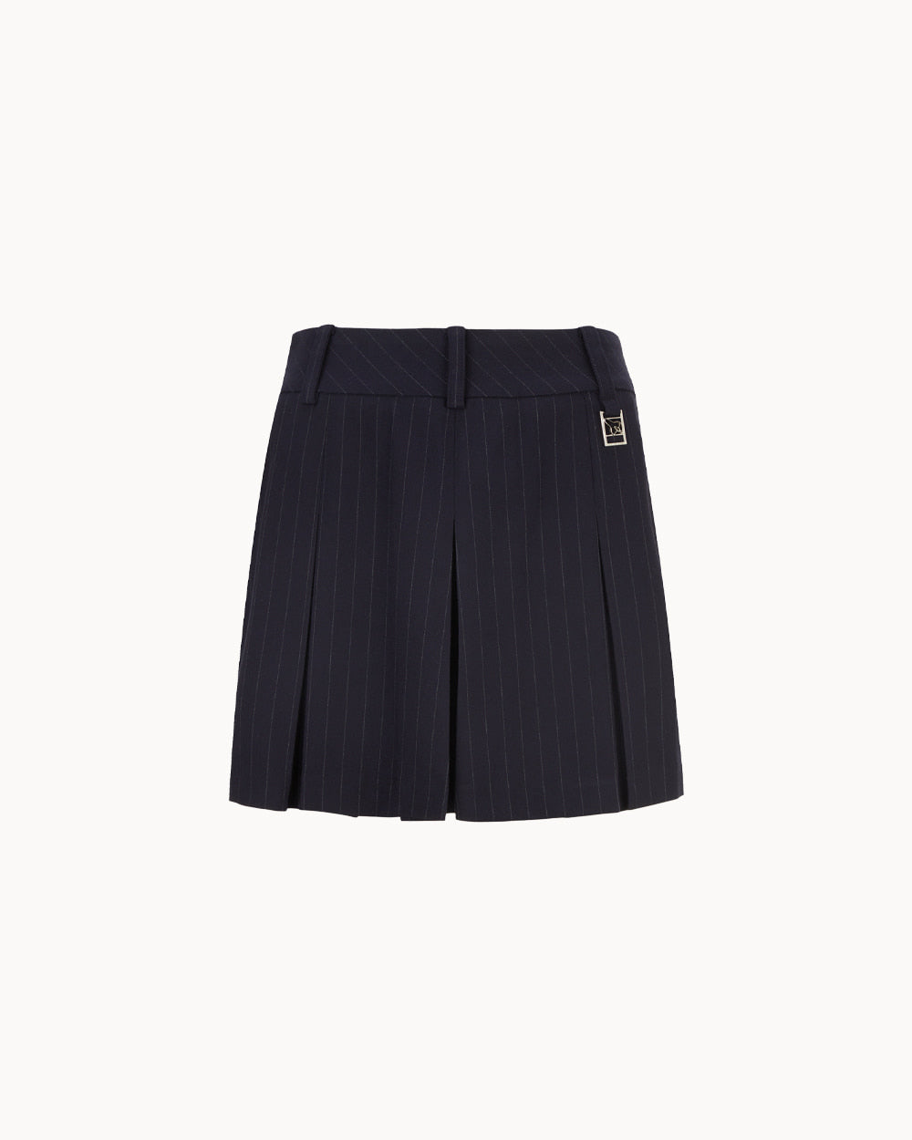 ストライプ柄 キュロットスカート(ネイビー)