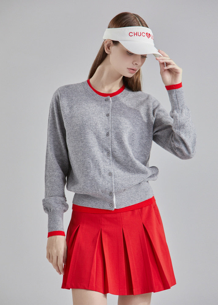 ツートン ウールブレンドカーディガン（グレー） – SOMUA CLUB