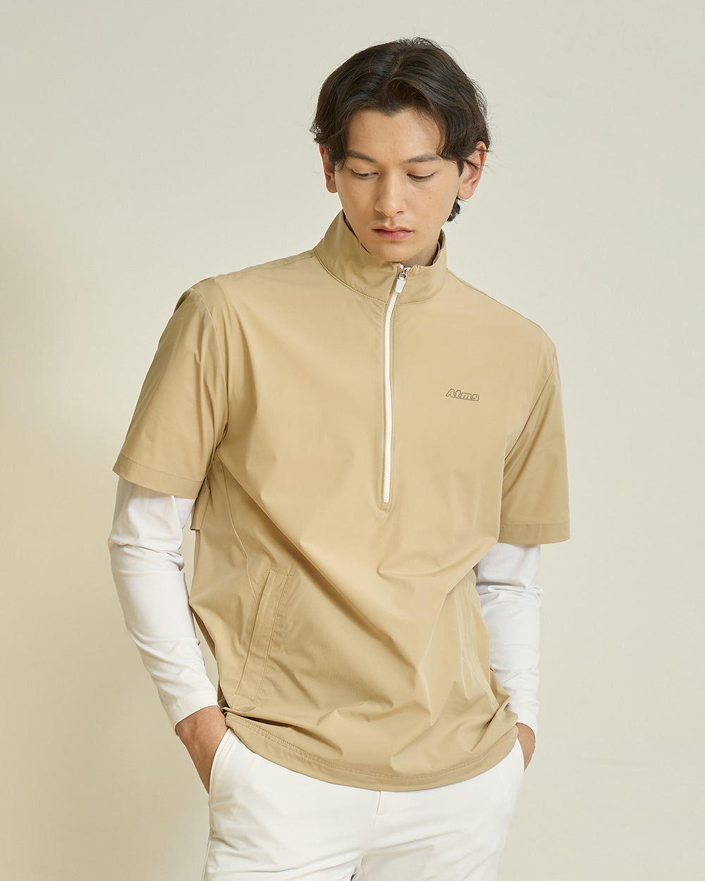 21SS sillage シアージ 半袖 アノラックパーカー ベージュ 21SS sillage シアージ 半袖 アノラックパーカー ベージュ 21SS