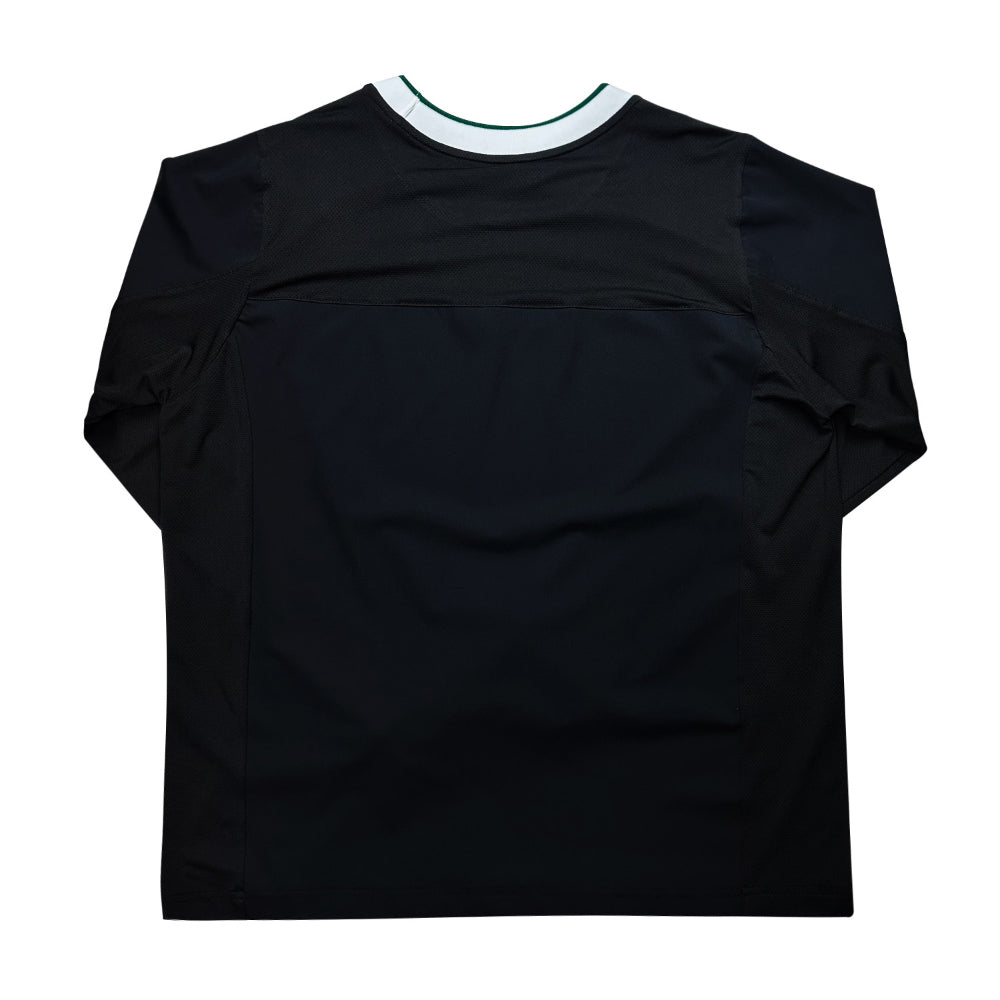 ラウンドカラー ロングTシャツ(ブラック)