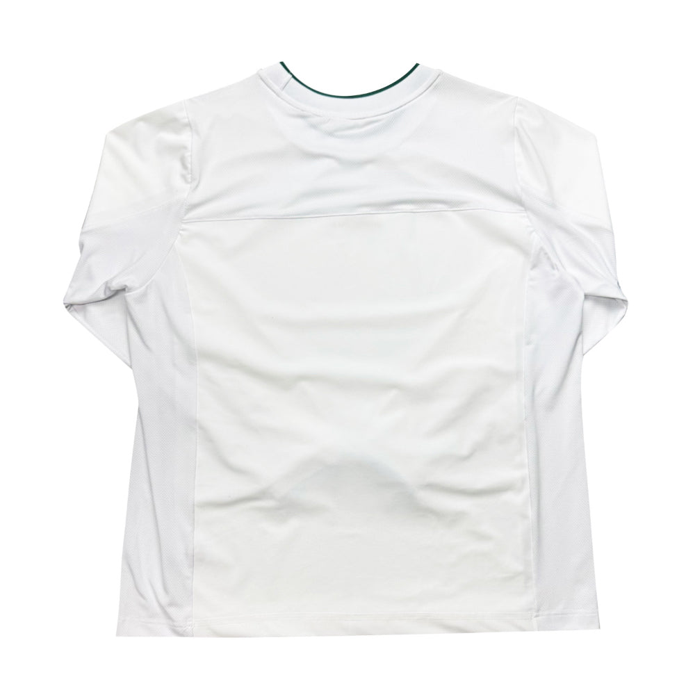 ラウンドカラー ロングTシャツ(ホワイト)