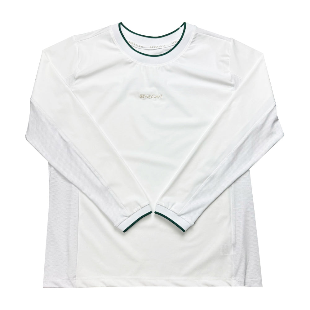 ラウンドカラー ロングTシャツ(ホワイト)