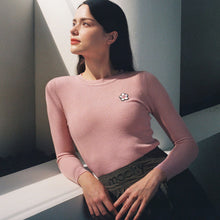 画像をギャラリービューアに読み込む, slim line knit -Pink
