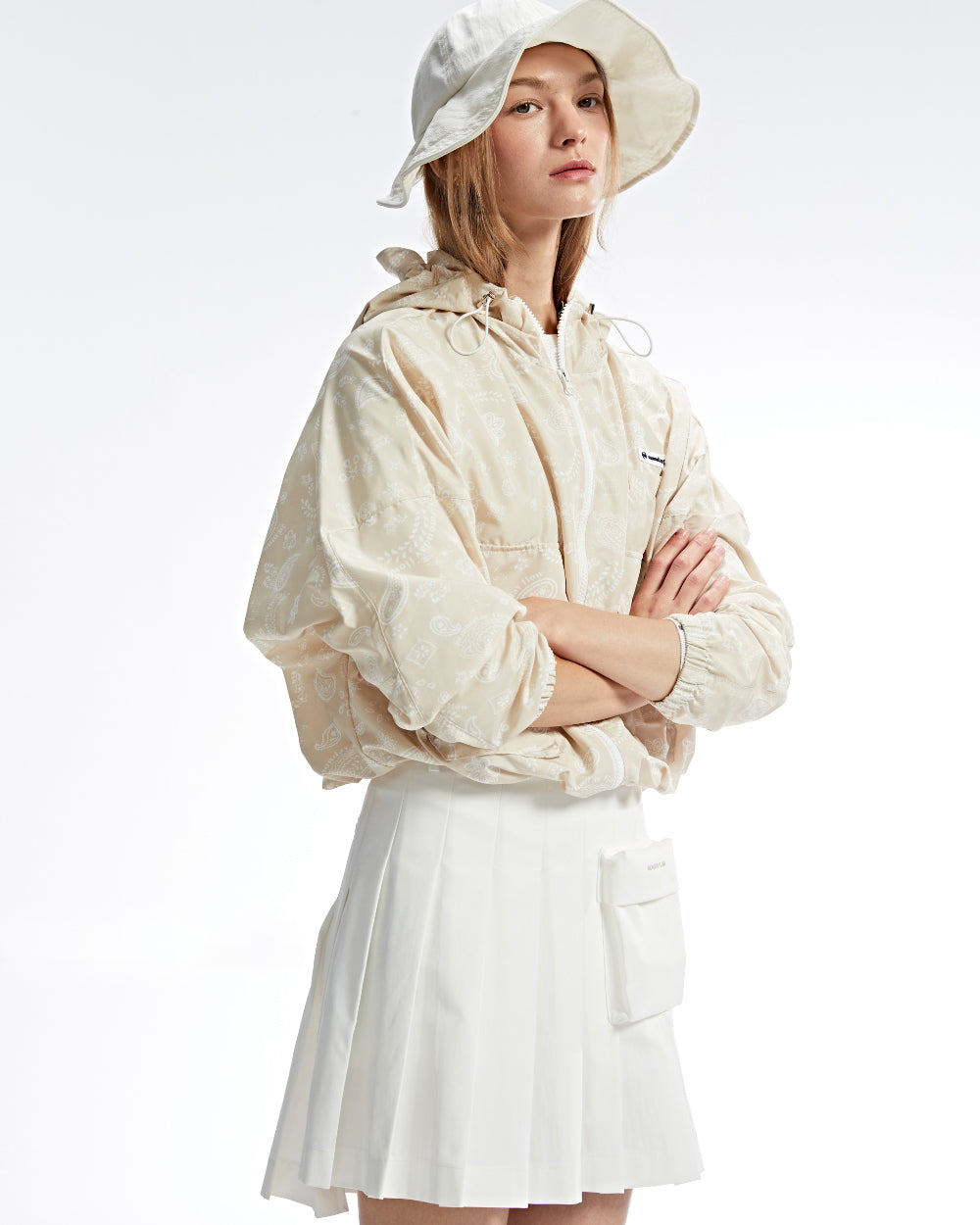 ペイズリー ウィンドブレーカー（ベージュ）