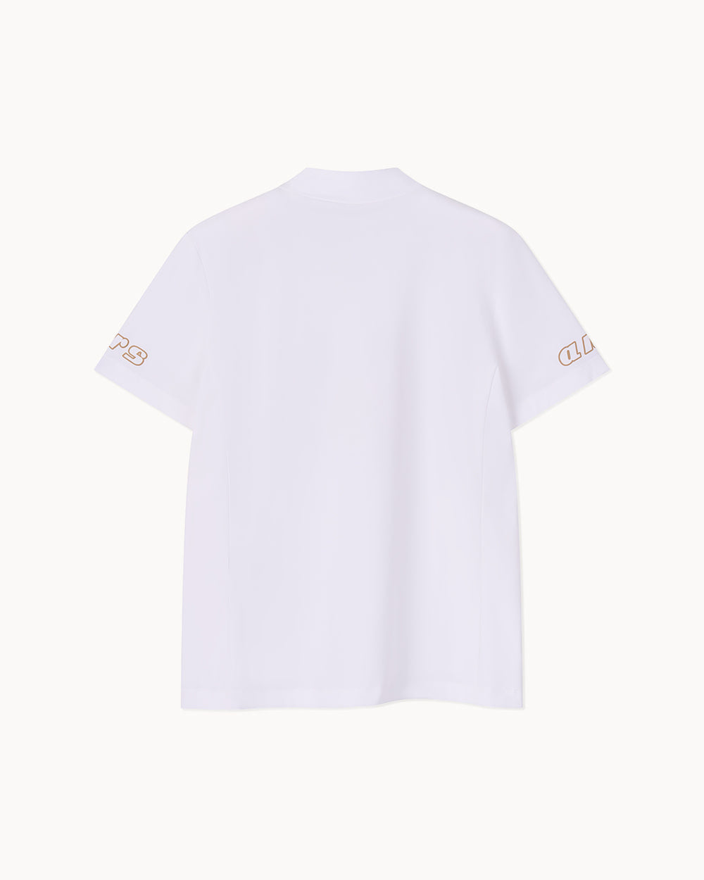 スペースシップ モックネック半袖Tシャツ（ホワイト）