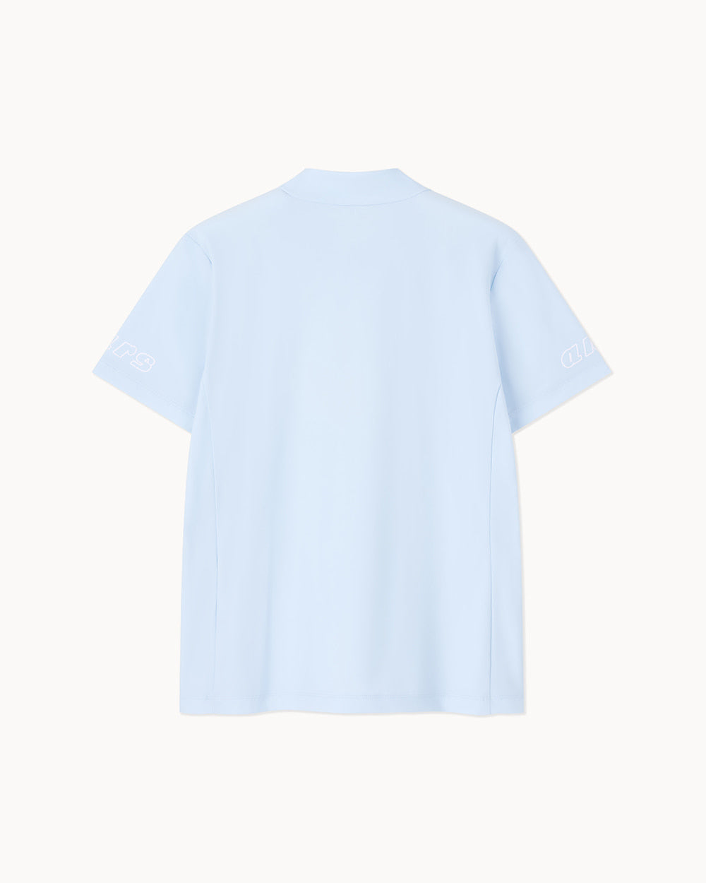 スペースシップ モックネック半袖Tシャツ（スカイブルー）