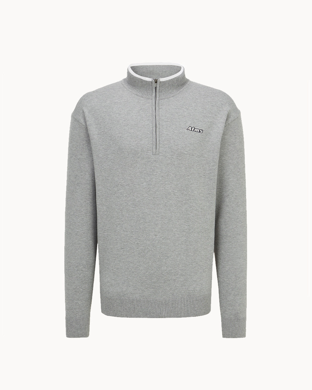 メンズ）ハーフジップアップニット（グレー） – SOMUA CLUB