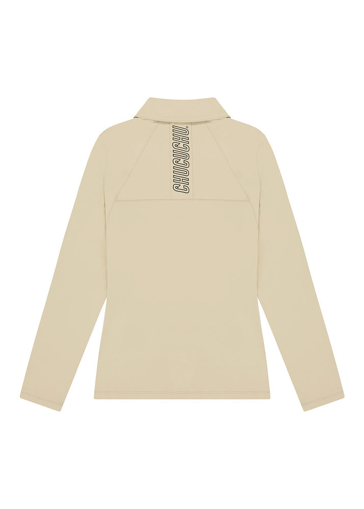 カラーポイントTシャツ（ベージュ）