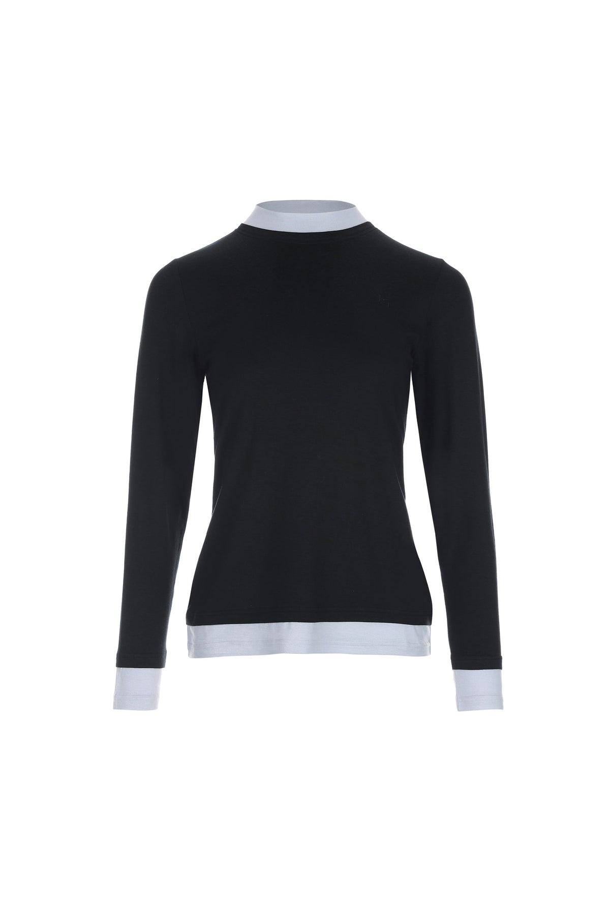 モダル レイヤードTシャツ（ブラック）