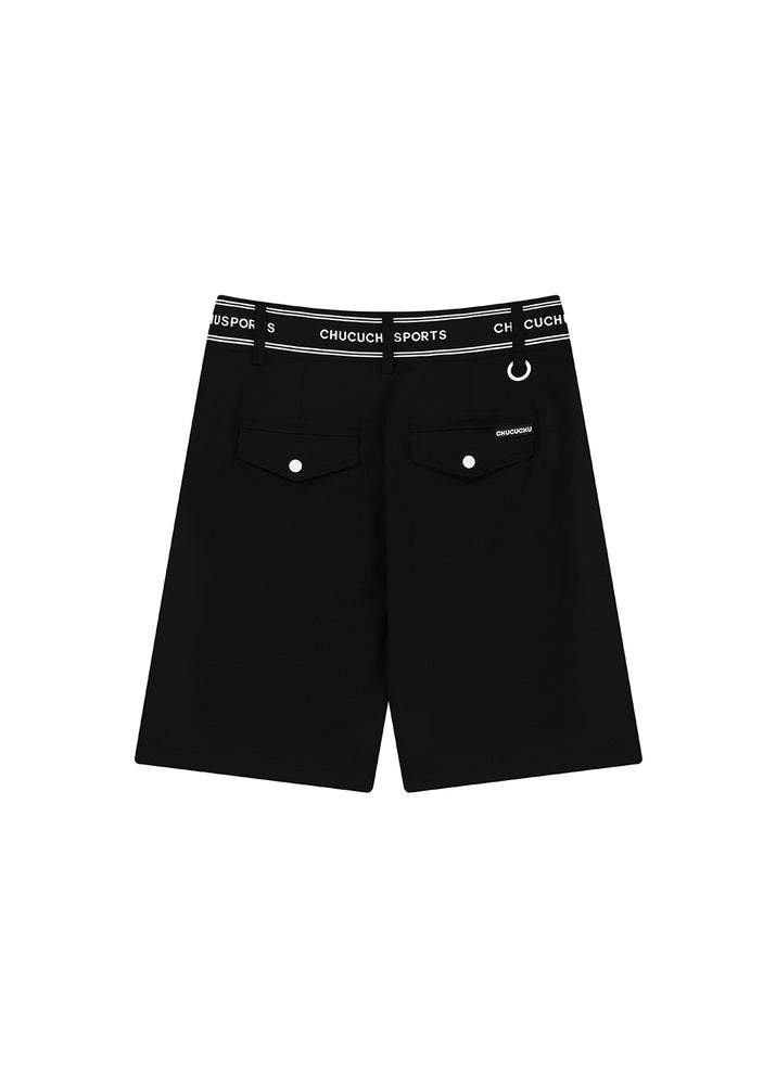 バックロゴ 4分丈パンツ（ブラック）