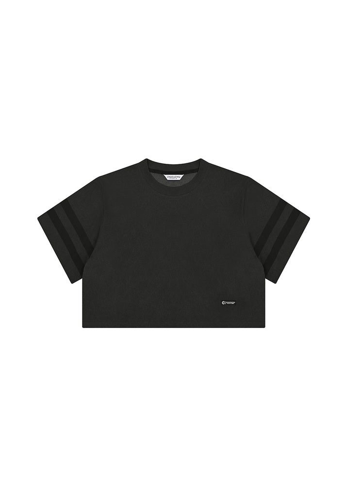 ライン オーバーフィット Tシャツ（チャコール / ミント）