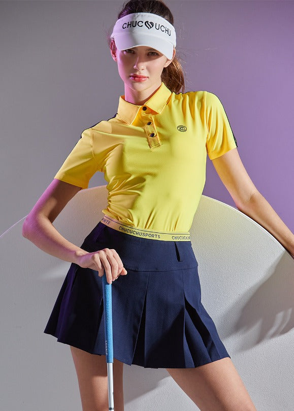 SULA(n.SSignKAZUTAブランド) イエロー ポロシャツ 25SS】WOMEN シーズナルニットポロシャツ イエロー