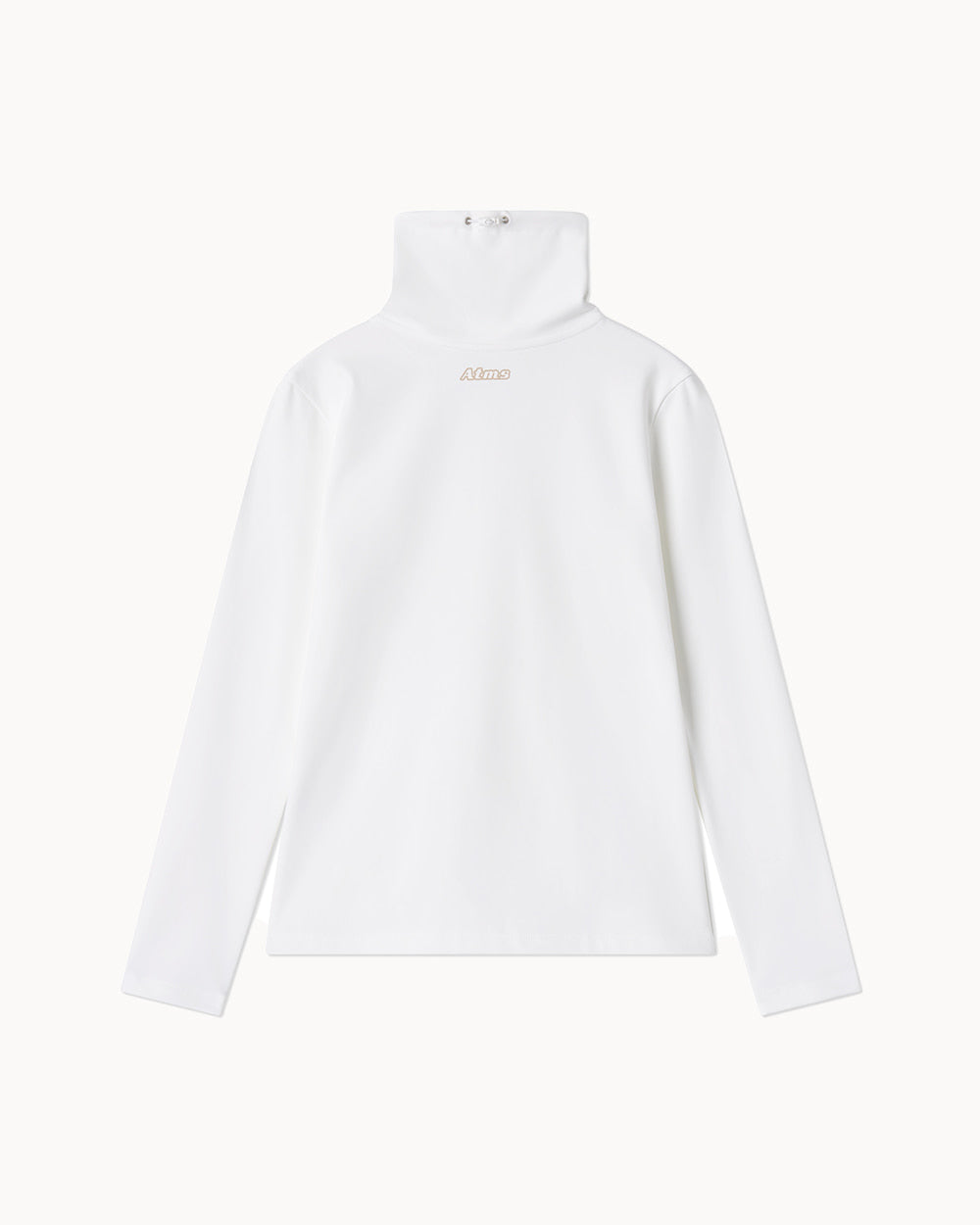 ソフトタッチ 起毛ハイネックTシャツ（ホワイト）