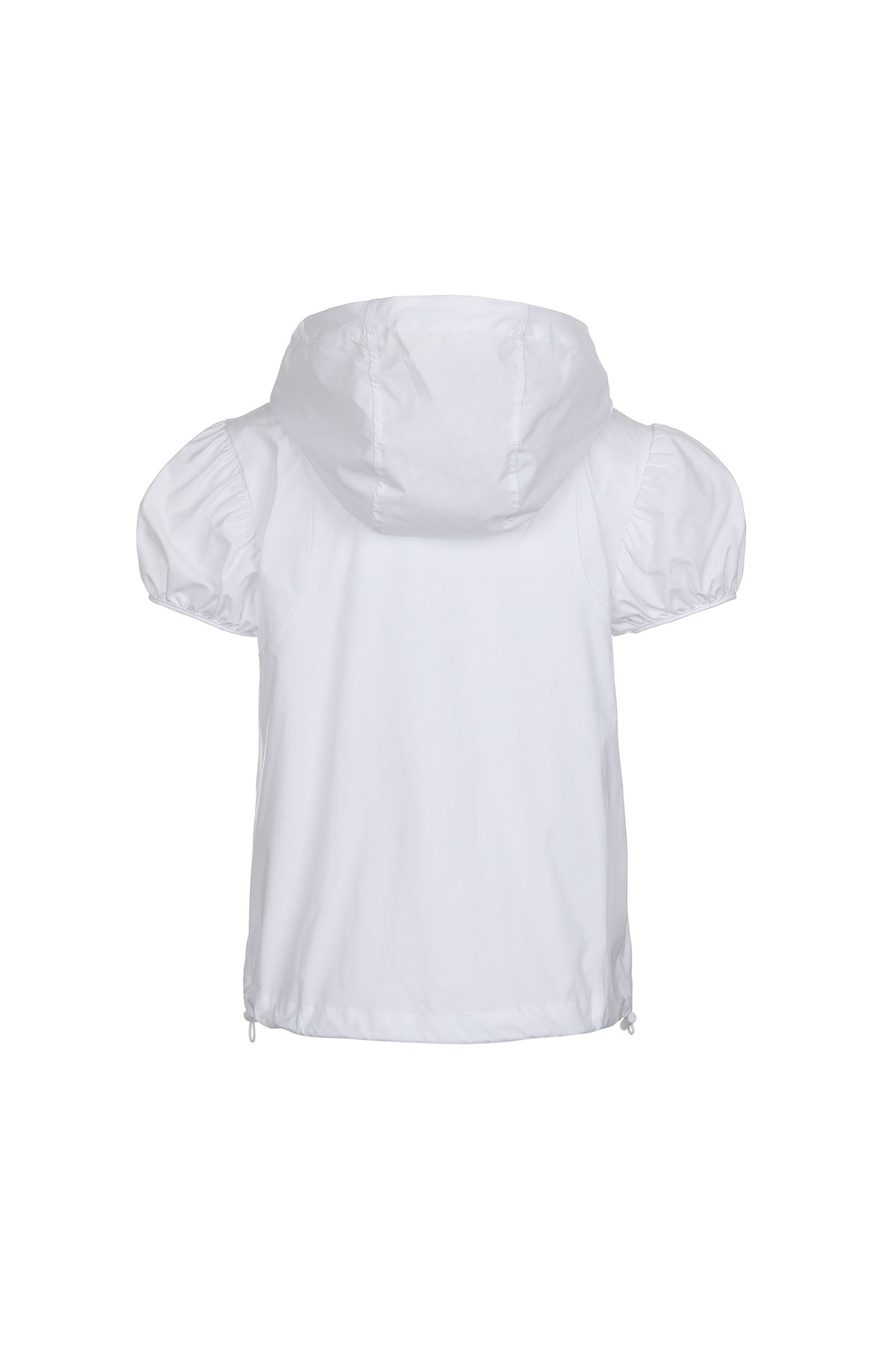 フード半袖防風ジャンパー（ホワイト）