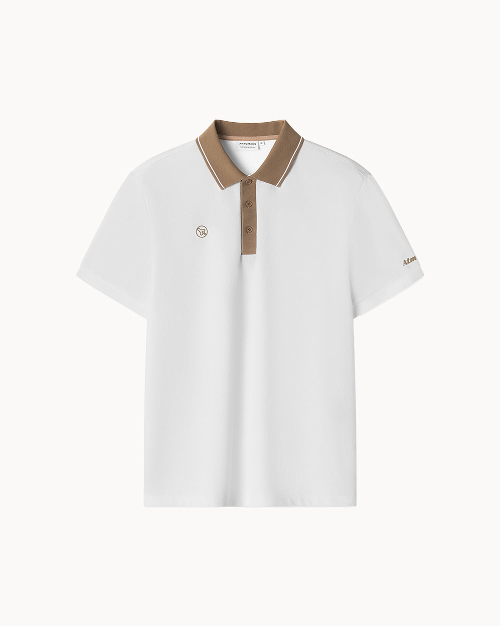 （メンズ）サークルロゴ ポロシャツ（オフホワイト）