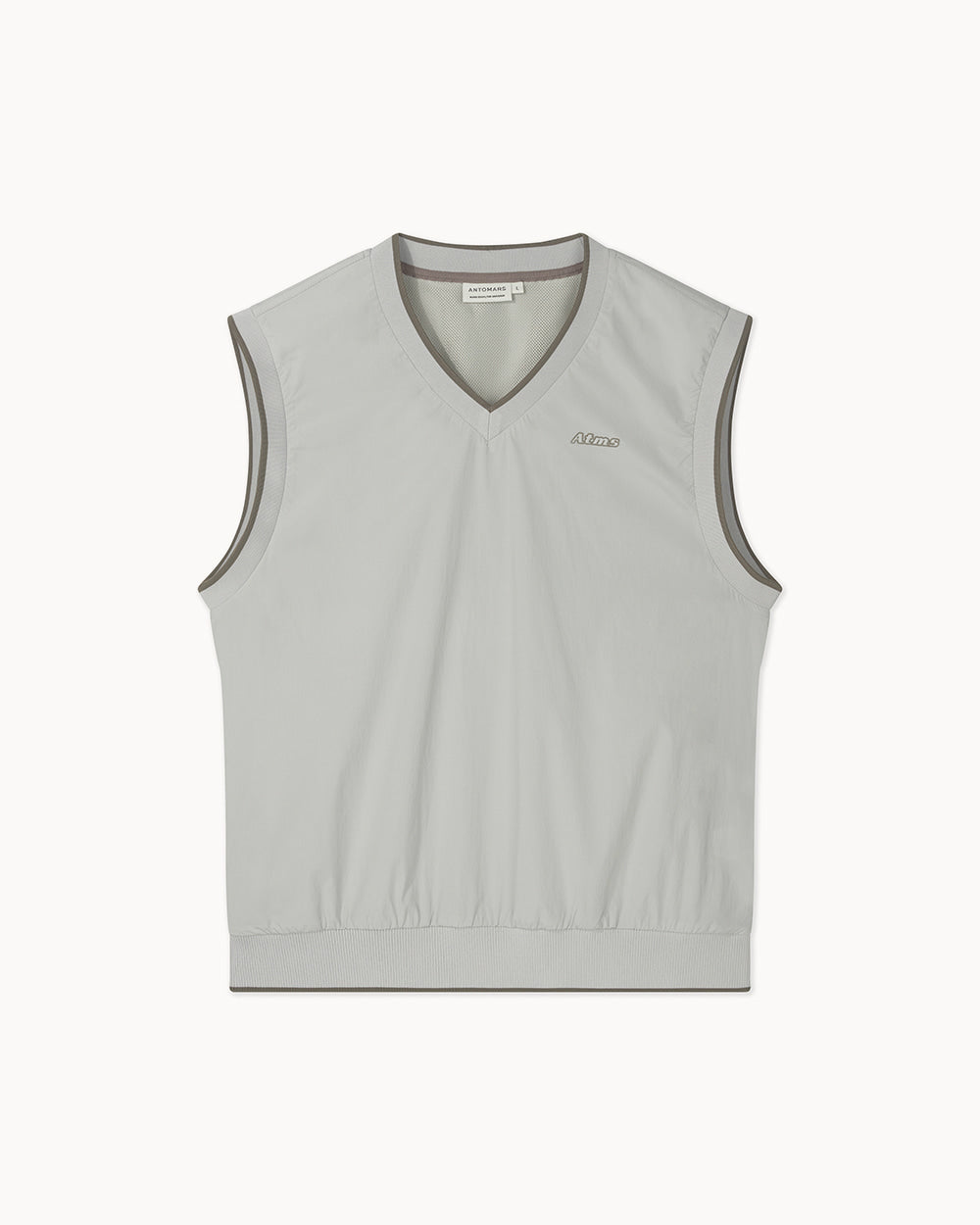 （メンズ）ウーブンベスト（ミントグレー）