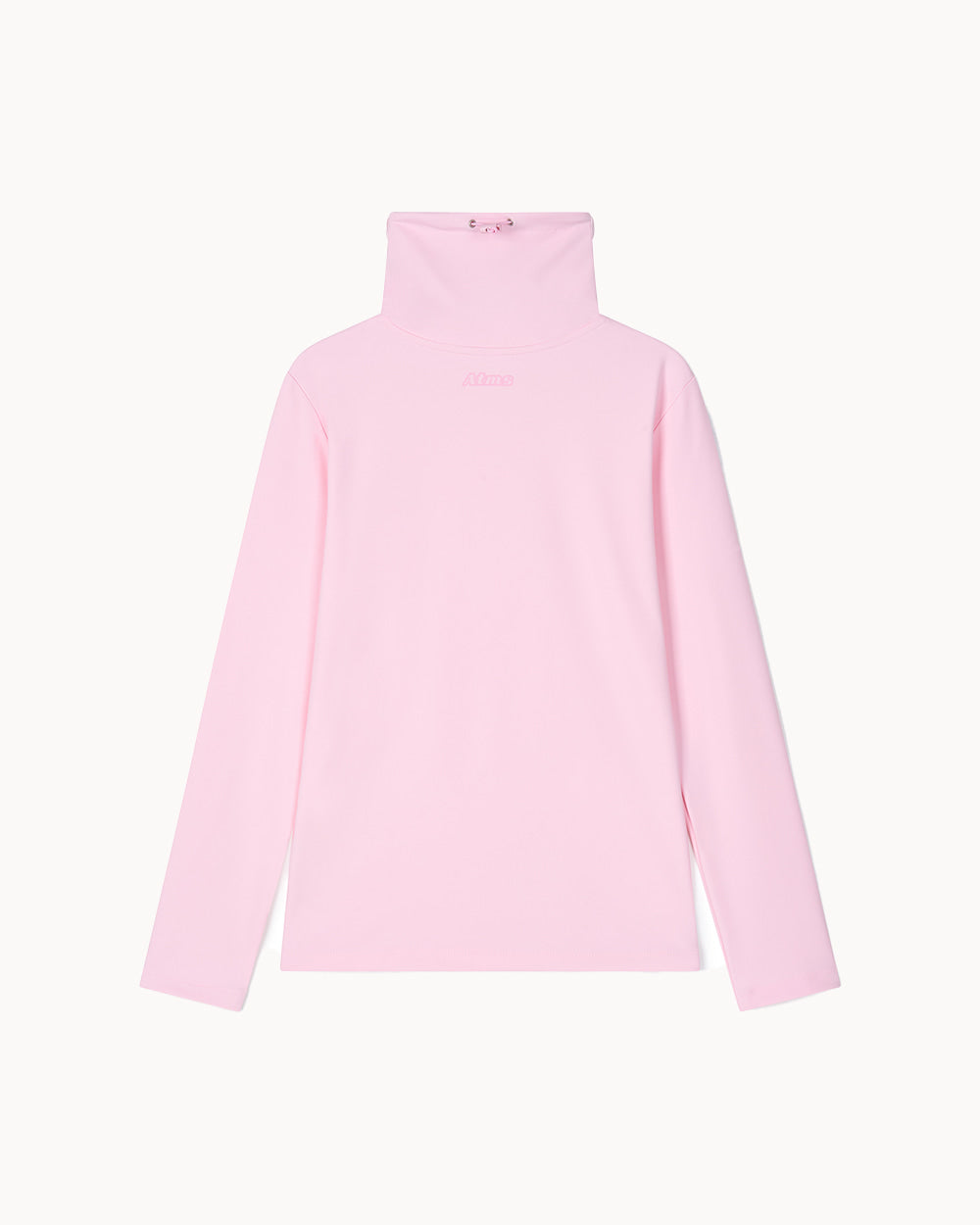 ソフトタッチ 起毛ハイネックTシャツ（ピンク）