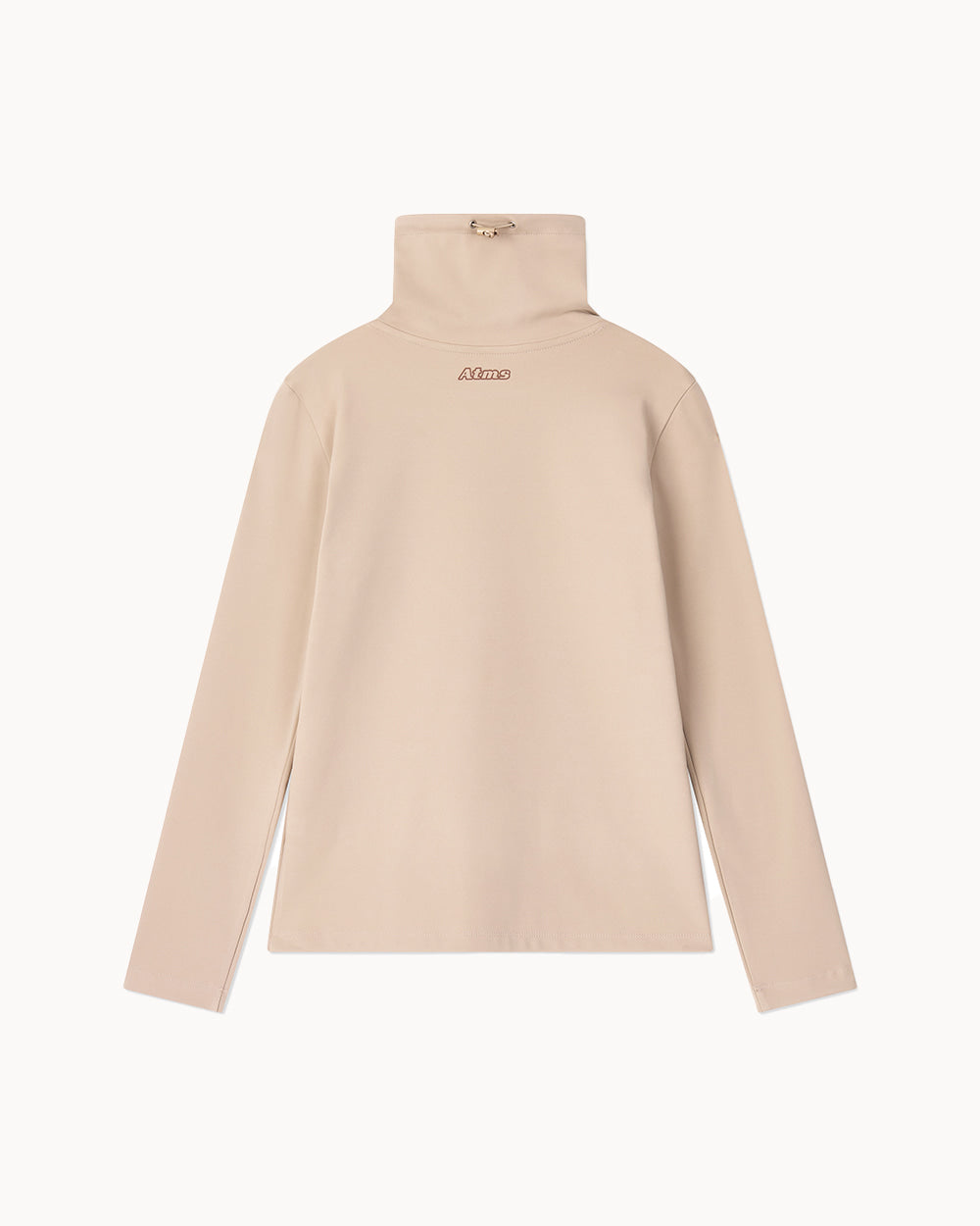 ソフトタッチ 起毛ハイネックTシャツ（ベージュ）