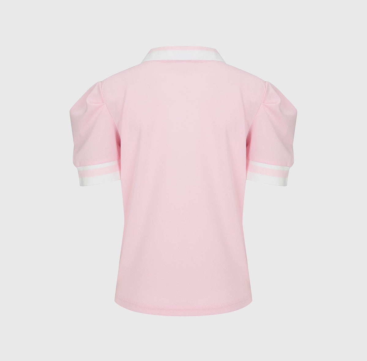 パフスリーブ ポロシャツ（ピンク）
