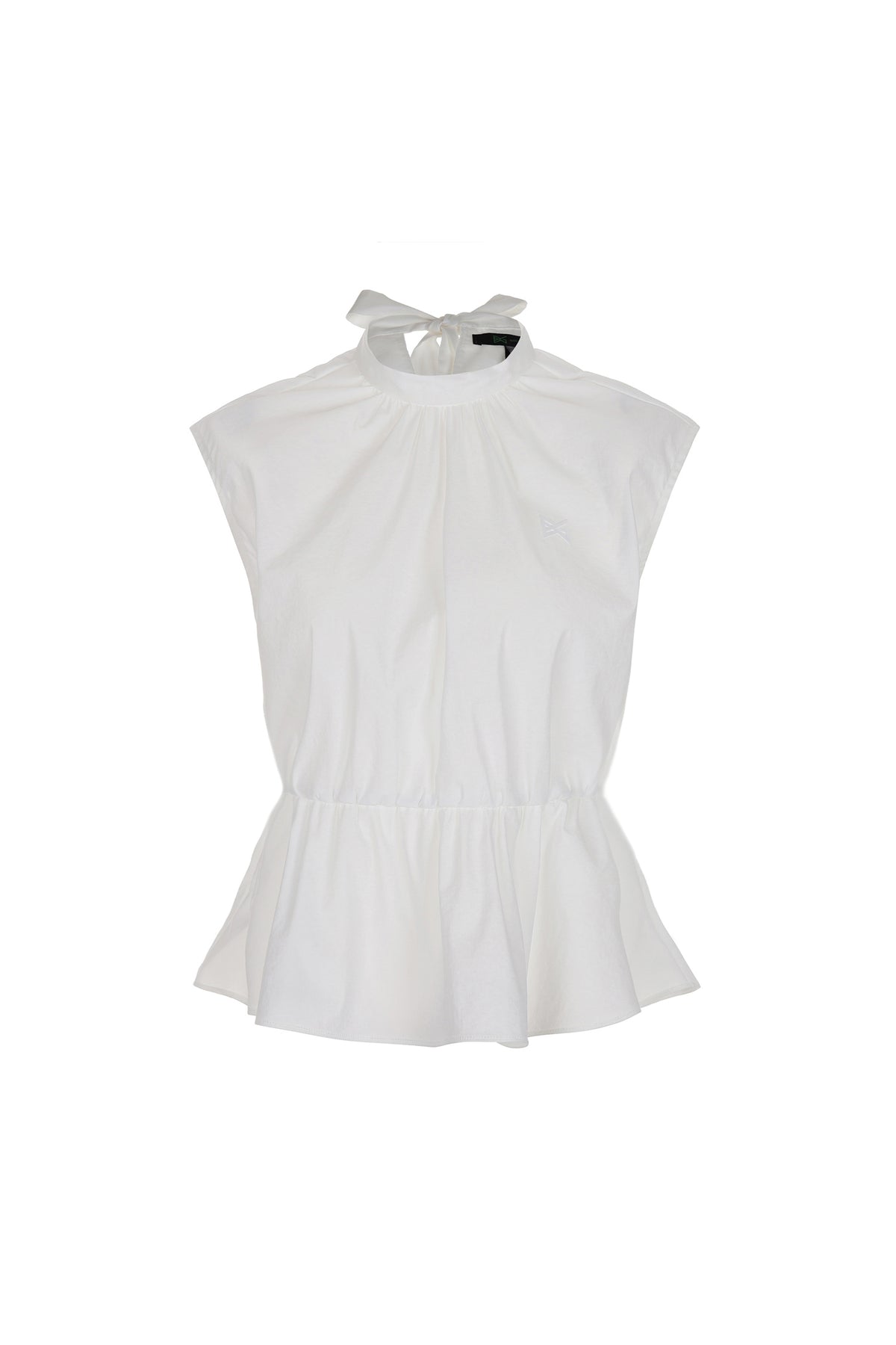 防風スリーブレス リボントップ（ホワイト）