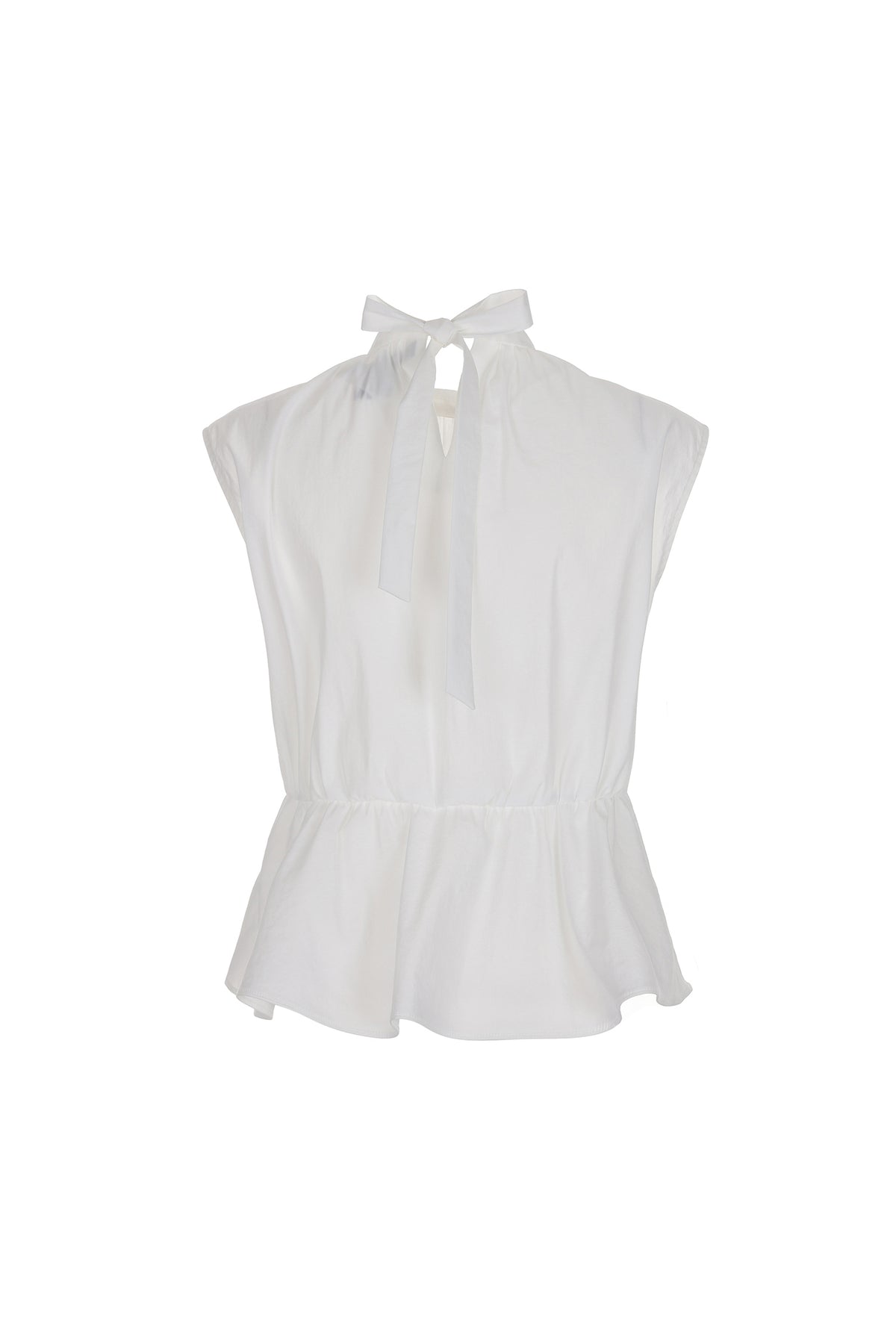 防風スリーブレス リボントップ（ホワイト）