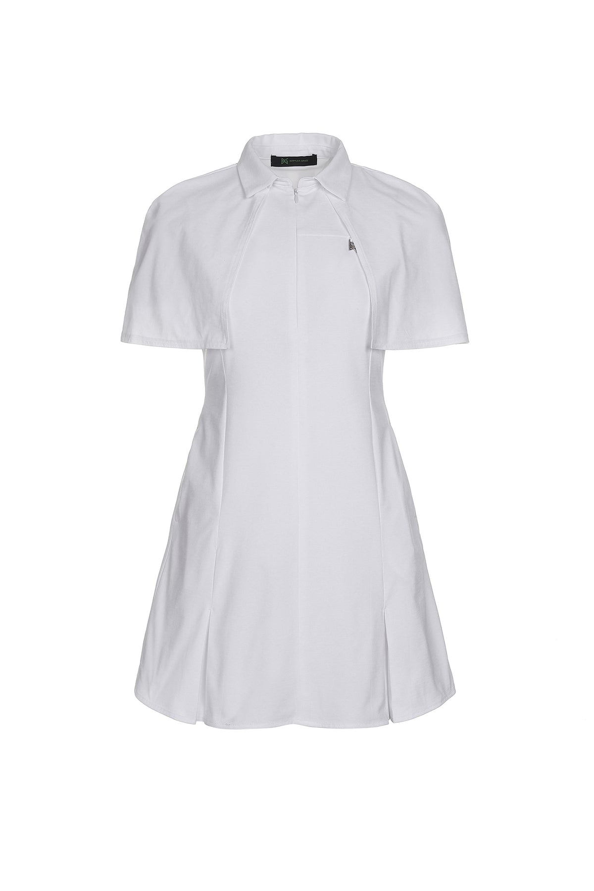 着脱ケープ付き　スリーブレス ワンピース（ホワイト）