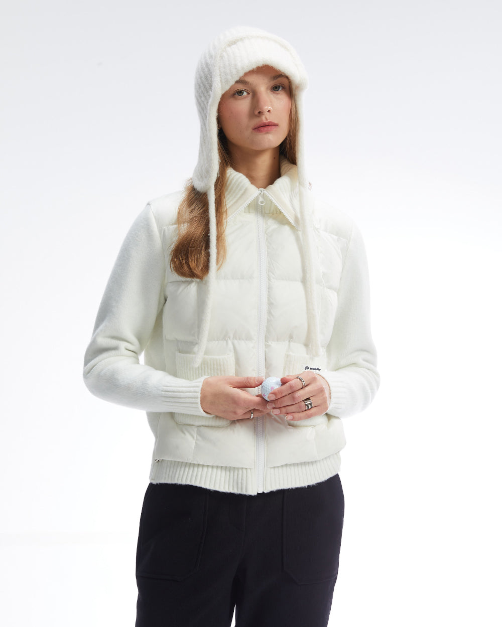 ソフト イヤーフラップ ビーニー（アイボリー）