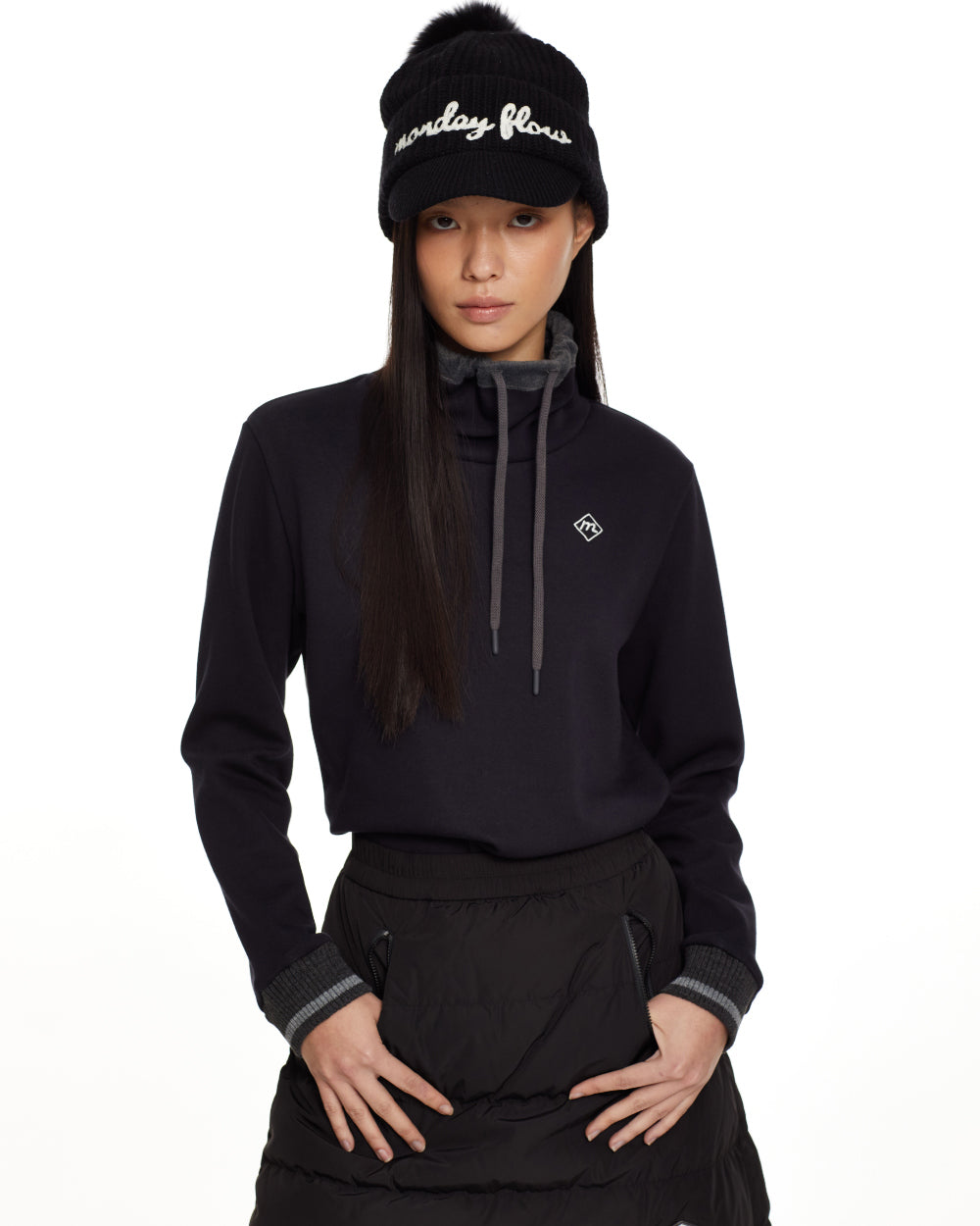 ウール ニットキャップ（ブラック）