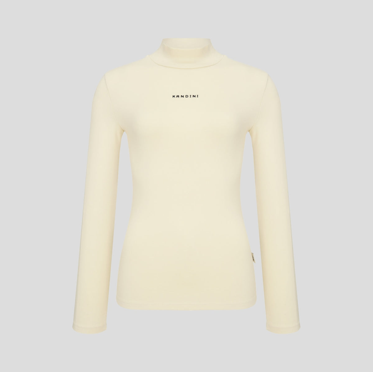 モックネック長袖シャツ（レモン）