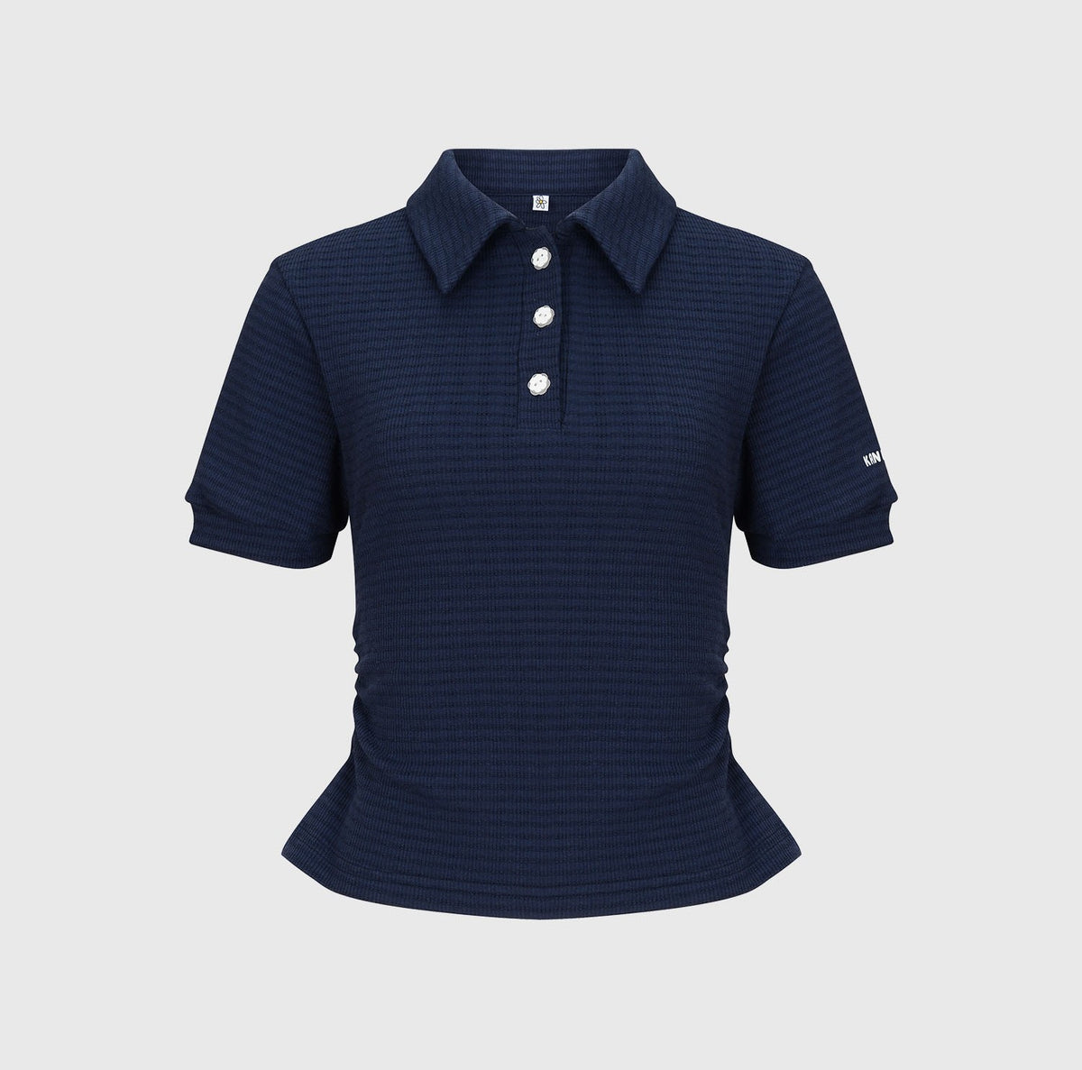 サイド シャーリング ポロシャツ（ネイビー）