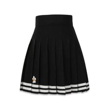 画像をギャラリービューアに読み込む, knit line pleats skirt -Black
