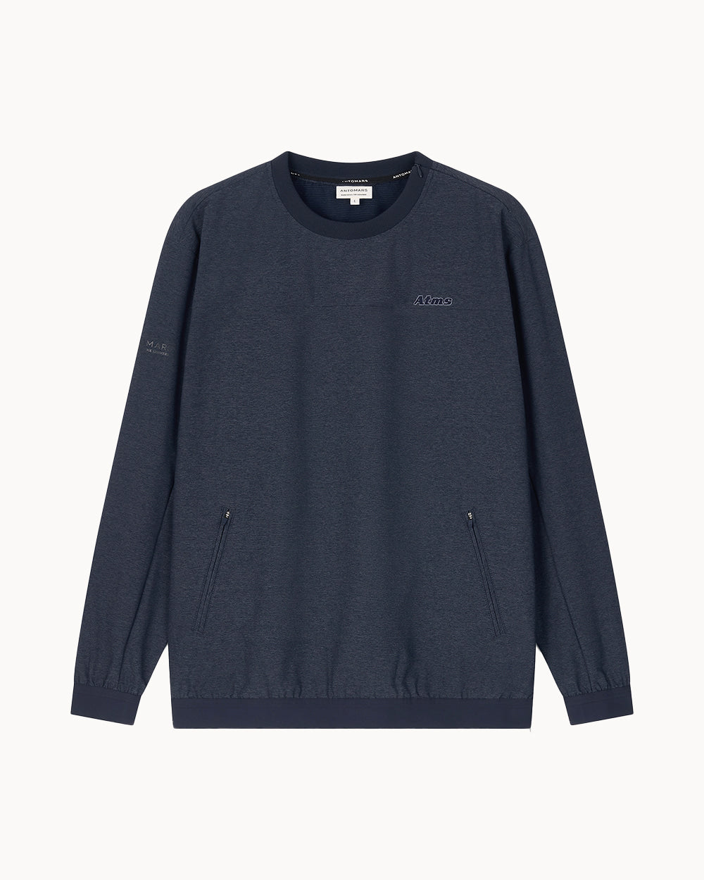 （メンズ）デニムライク プルオーバー（ネイビー）