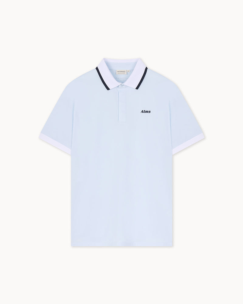 （メンズ）カラー ポロTシャツ（ライトブルー）
