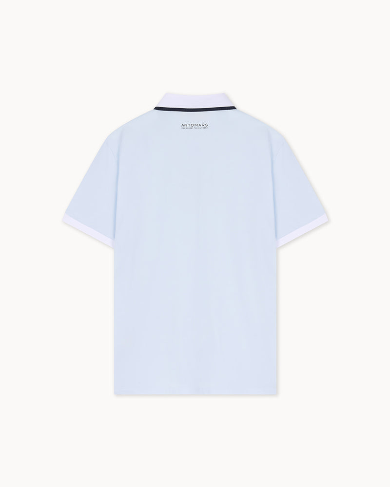（メンズ）カラー ポロTシャツ（ライトブルー）