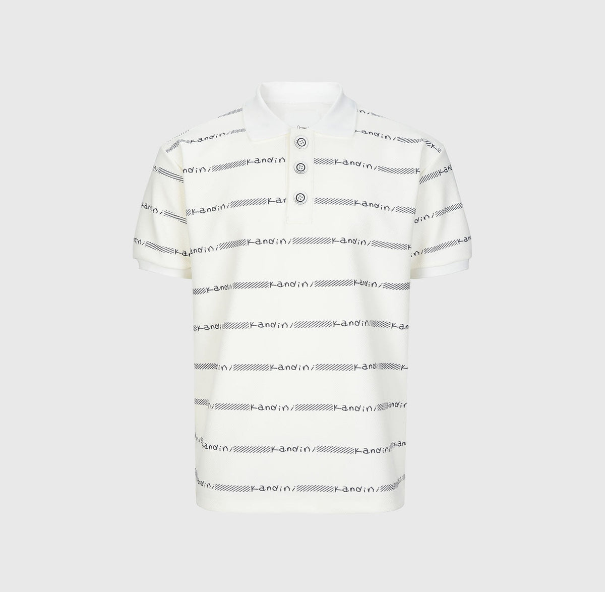 （メンズ）ロゴプリント ポロシャツ（アイボリー）