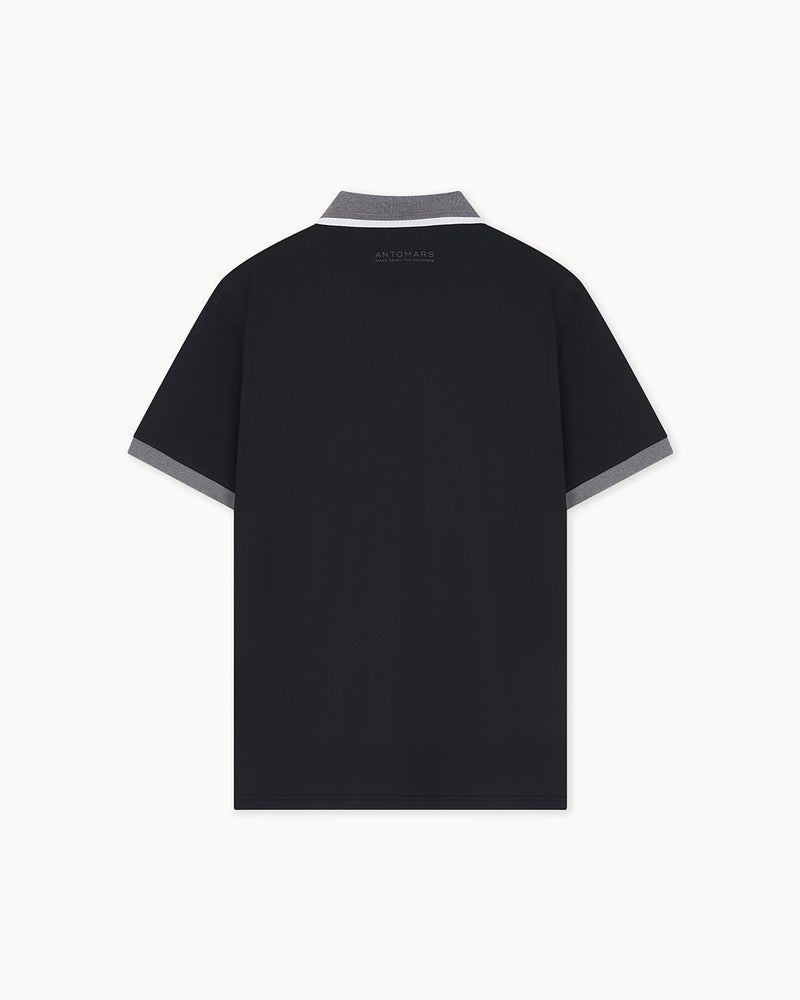 （メンズ）カラー ポロTシャツ（ブラック）