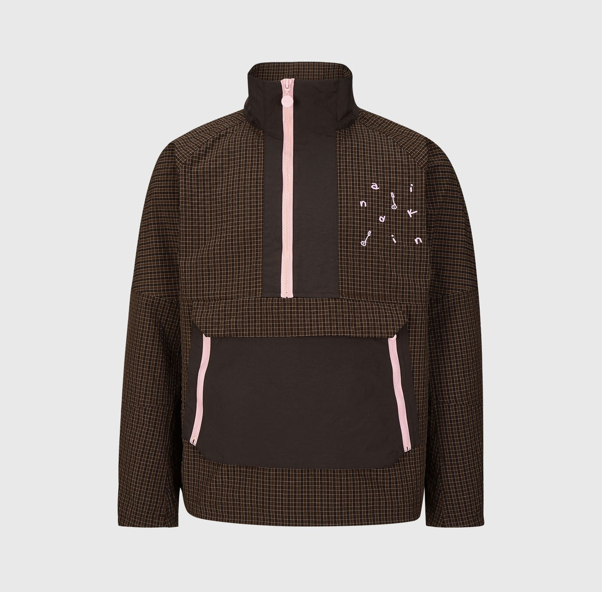 ハーフジップアップ アノラック（ブラウン）