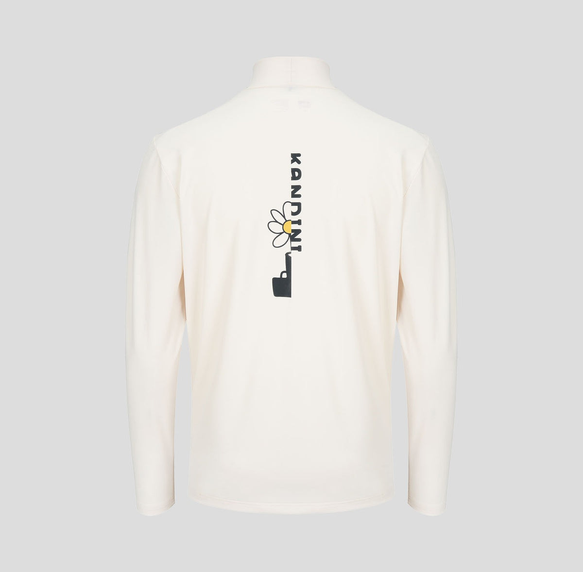 （メンズ）ハーフネック Tシャツ（アイボリー）