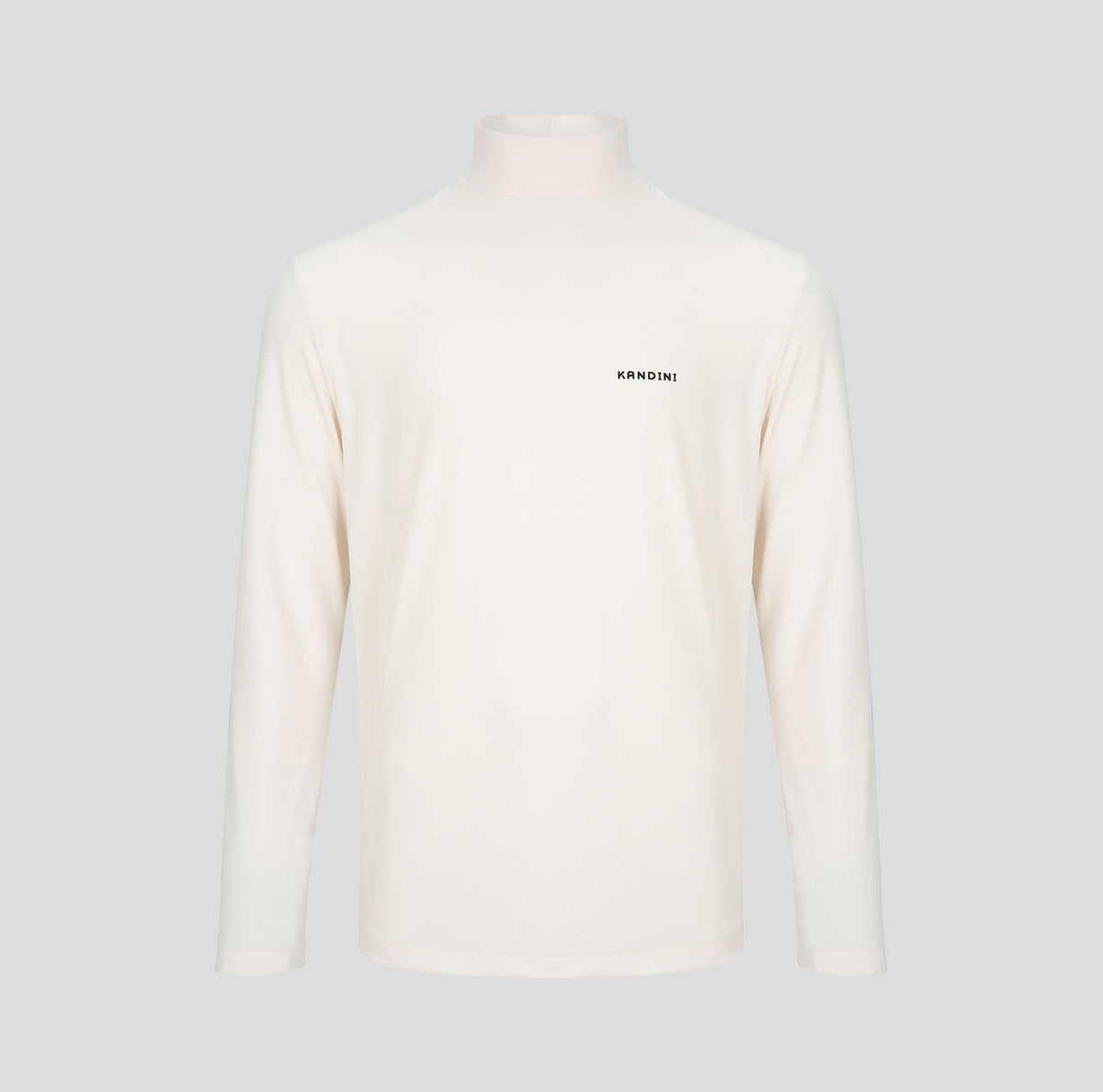 （メンズ）ハーフネック Tシャツ（アイボリー）