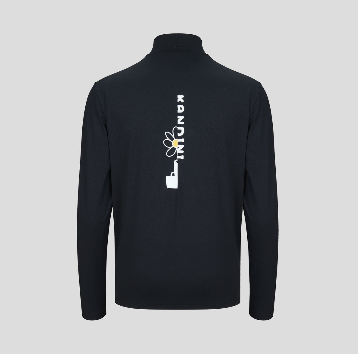 （メンズ）ハーフネック Tシャツ（ブラック）