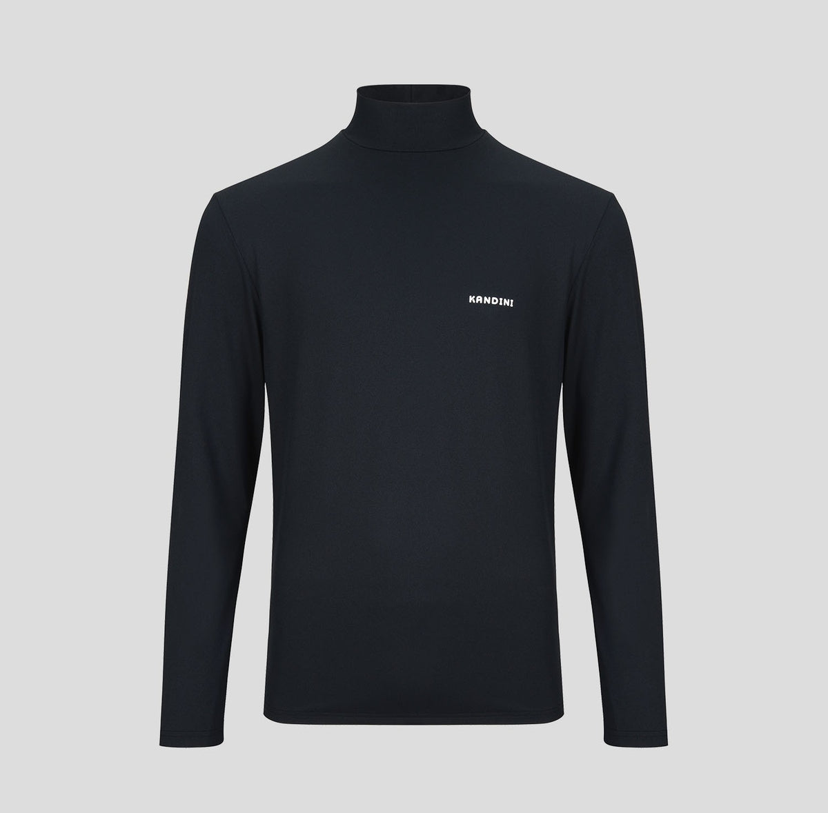 （メンズ）ハーフネック Tシャツ（ブラック）