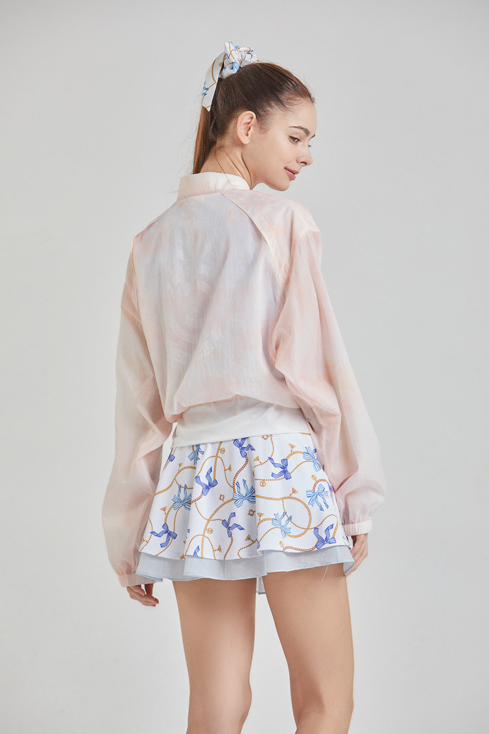 オーバーサイズ クロップ丈ジャンパー（ピンク）