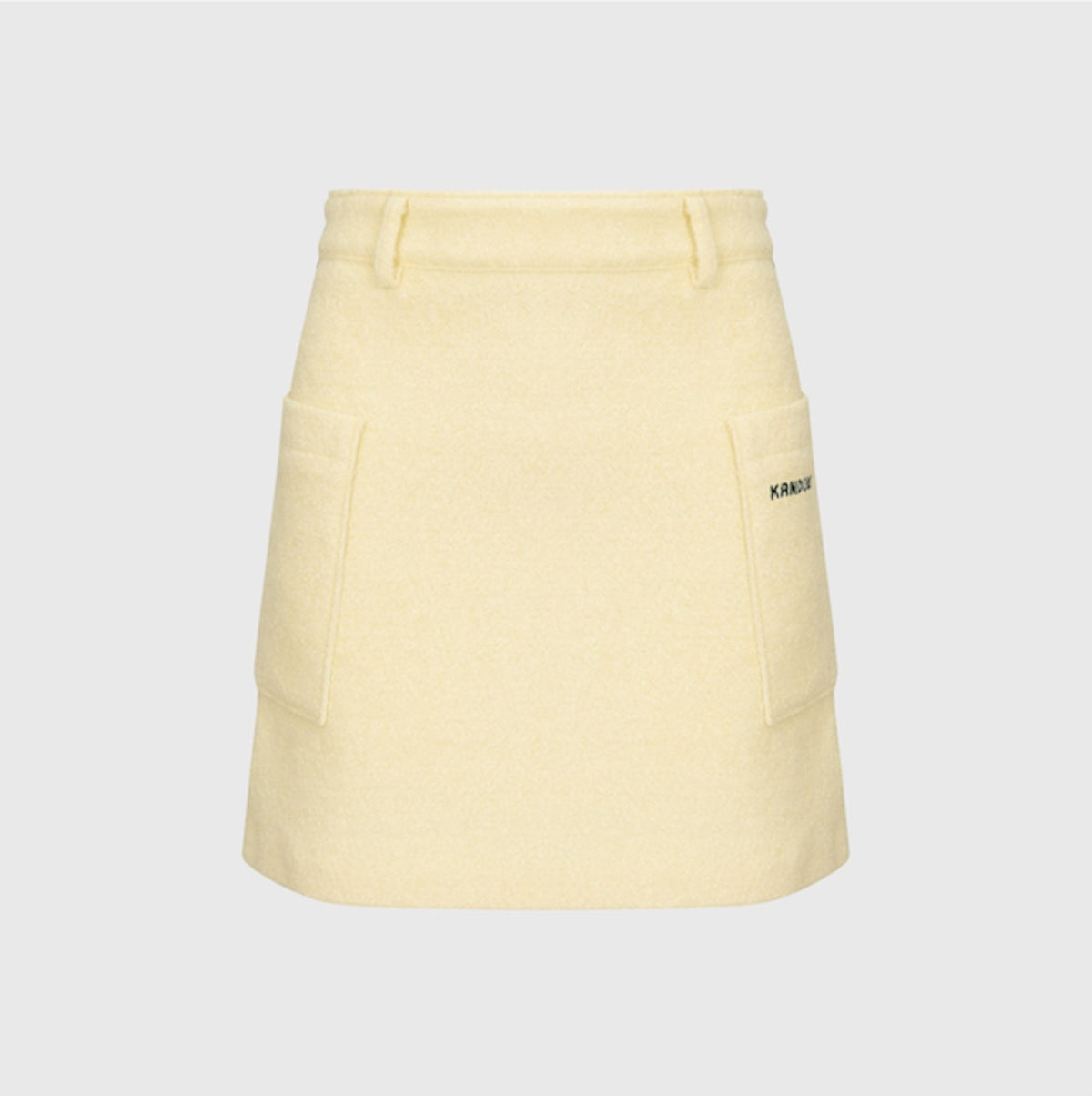 ウール ポケットスカート（レモン）